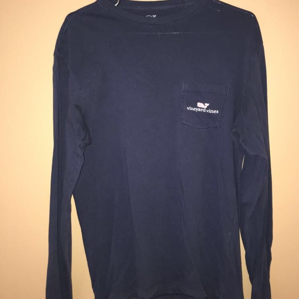 Vineyard Vines Navy Pocket Shirt